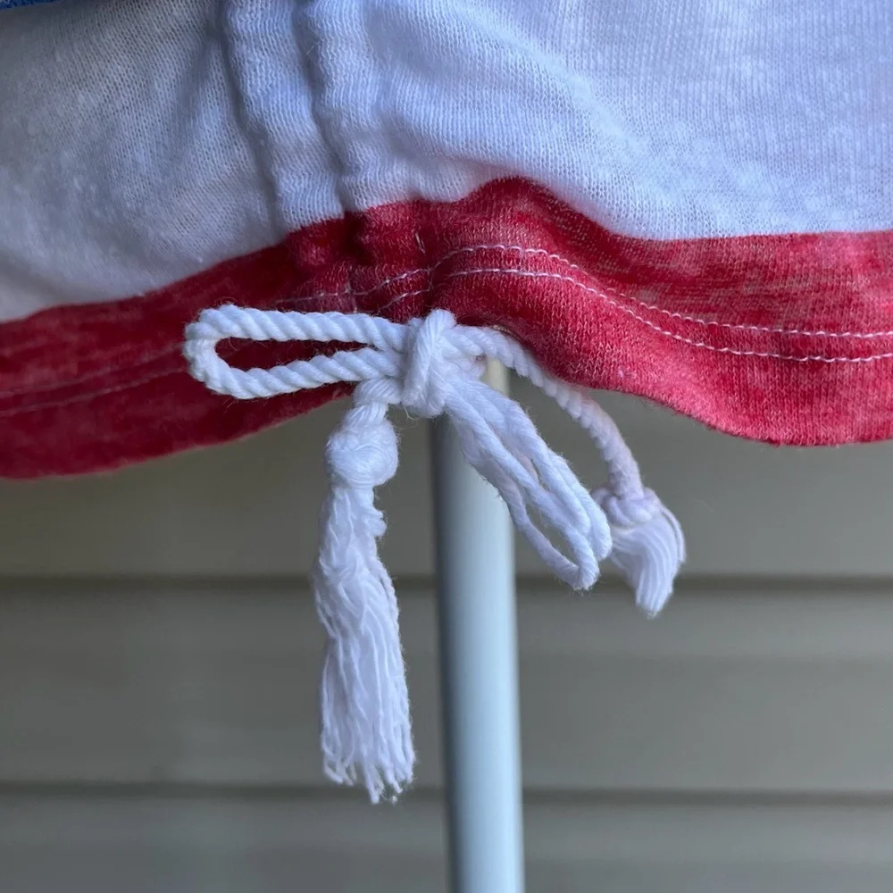 •Talbots• Lightweight Striped Linen Blend Top - Size Medium - Picture 7 of 9